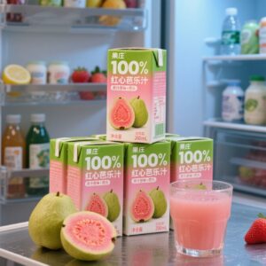 Pink Guava Puree Tetra Packs